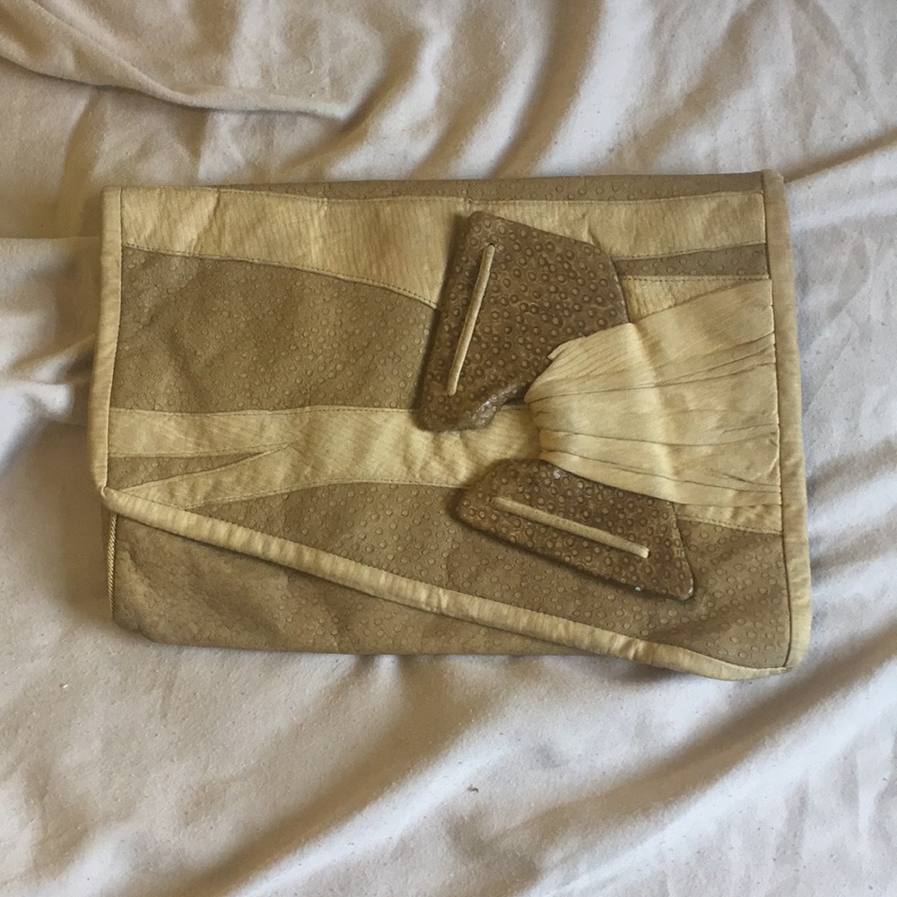 Vintage suede clutch